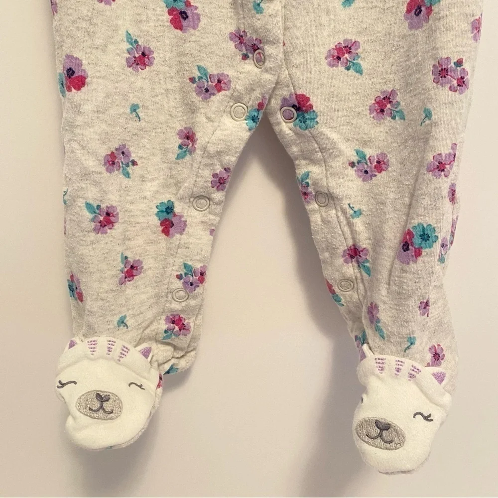 Carter's Baby Girl Infant Cotton Footie PJs 4 Pairs Size 9 Months